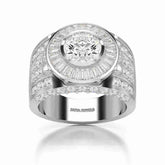 5.7 CT Round Shape Lab Diamond Men's Ring